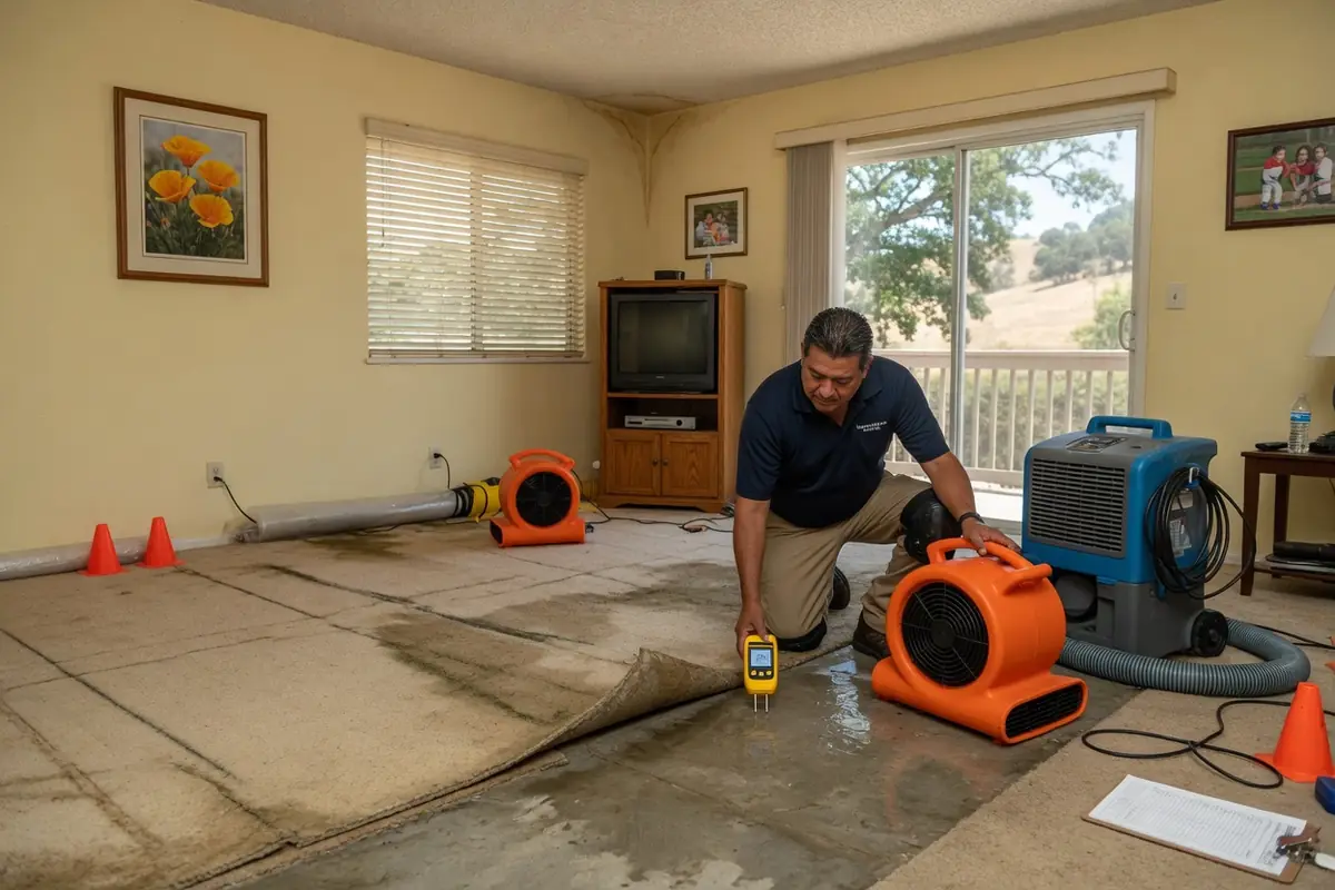Water Damage Restoration Santa Rosa CA, LLC crew at work